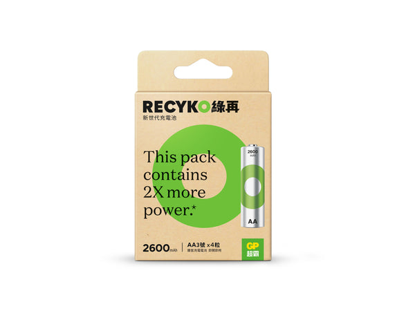 GP Recyko 充電池2600mAh 3號4入裝