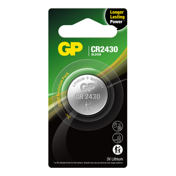 GP 鈕型鋰電池 CR2430 1入裝