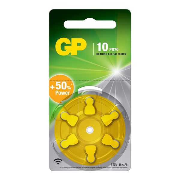 GP 助聽器電池 ZA10 - 6入裝