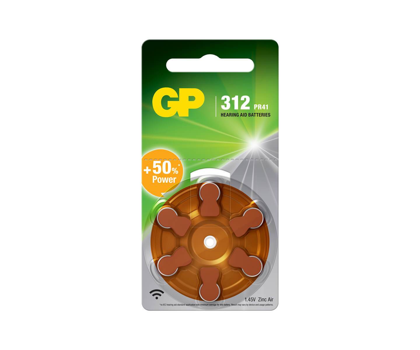 gp hearing aid batteries za312