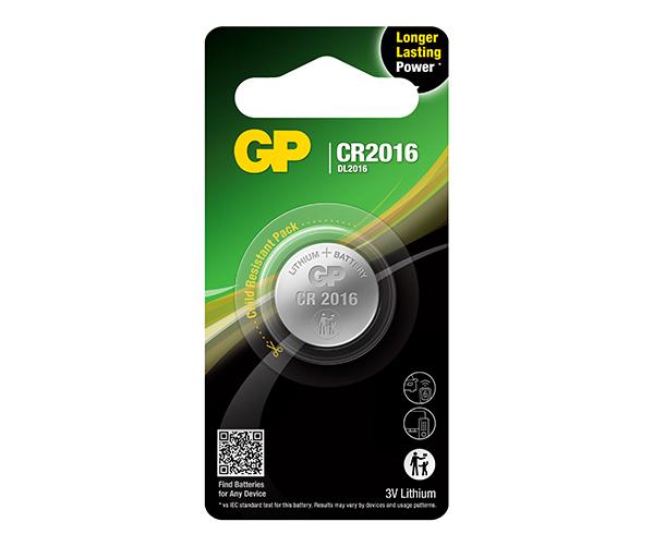 GP 鈕型鋰電池 CR2016 1入裝 / 6入裝
