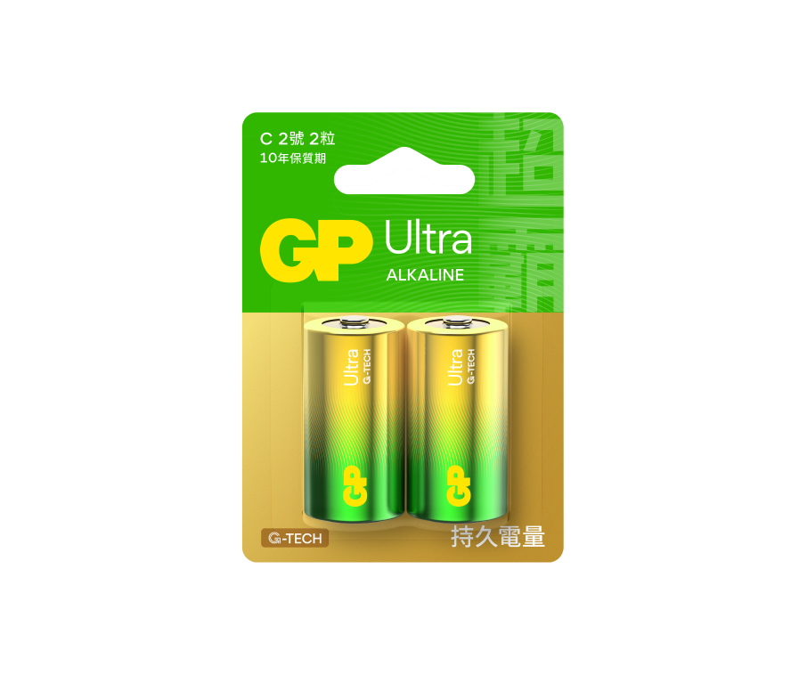 GP Ultra鹼性電池2號2入